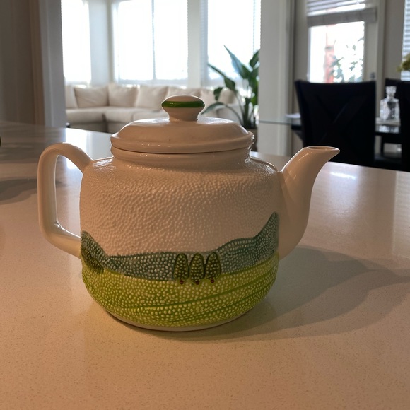 Vintage OTAGIRI Rainbow & Schoolhouse/Church Teapot Stippled Finish - Picture 2 of 4